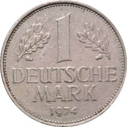 ФРГ 1 марка 1974 год (D)