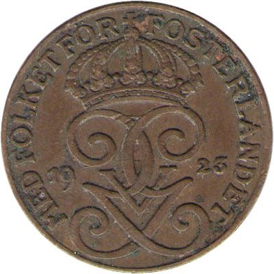 Швеция 1 эре 1923 год