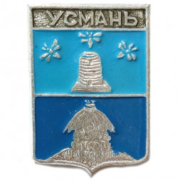 Значок Усмань. Липецкая область. Герб. Серия "Квадраты"