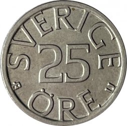 Швеция 25 эре 1983 год