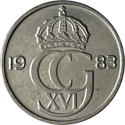 Швеция 25 эре 1983 год