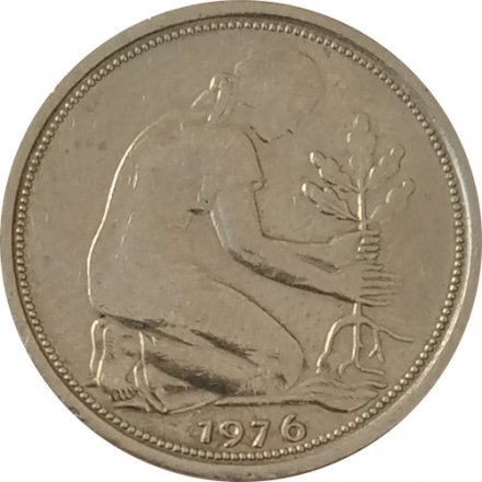 ФРГ 50 пфеннигов 1976 год (G)