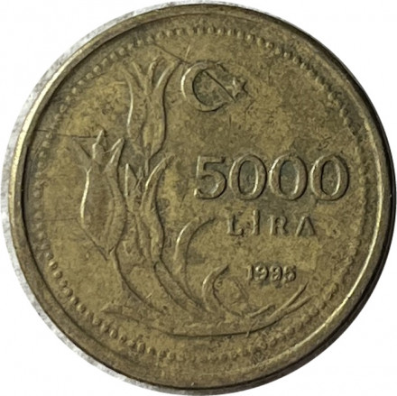 Турция 5000 лир 1995 год
