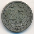 Швеция 25 эре 1880 год