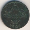 Швеция 1/12 скиллинга 1825 год