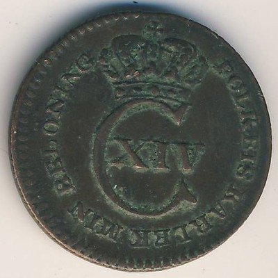 Швеция 1/12 скиллинга 1825 год