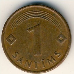 Монета Латвия 1 сантим 1997 год
