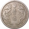 Маньчжоу-го 1 цзяо 1934 год - Надпись &quot;年元德康&quot; на аверсе