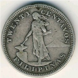 Филиппины 20 сентаво 1903 год