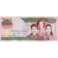 Доминикана 200 песо 2013 год - Сестры Мирабель UNC