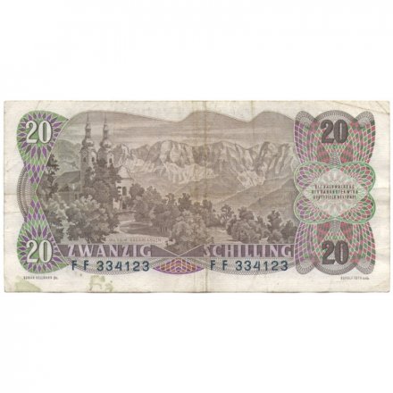 Австрия 20 шиллингов 1956 год - VF-