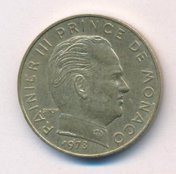 Монако 20 сантимов 1978 год
