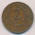 Восточные Карибы 2 цента 1957 год