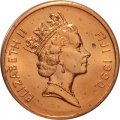 Фиджи 1 цент 1990 год UNC