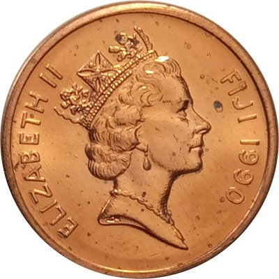 Фиджи 1 цент 1990 год UNC