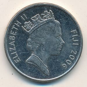 Фиджи 20 центов 2006 год - Церемониальный зуб кашалота