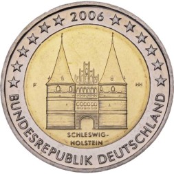 Германия 2 евро 2006 год - Федеральная земля Шлезвиг-Гольштейн