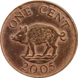 Бермудские острова 1 цент 2005 год