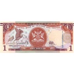 Тринидад и Тобаго 1 доллар 2006 год (выпуск 2018 года) - Красный ибис. Здание банка (модификация) - UNC