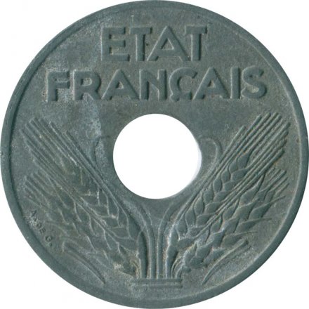 Франция 10 сантимов 1942 год (ÉTAT FRANÇAIS)
