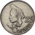 Гватемала 25 сентаво 1969 год