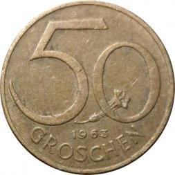 Австрия 50 грошей 1963 год