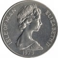 Остров Мэн 1 крона 1979 год - 1000 лет Тинвальду. Шлюпка (медь-никель)