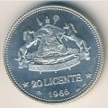 Лесото 20 лисенте 1966 год