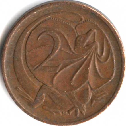 Австралия 2 цента 1971 год