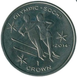 Остров Мэн 1 крона 2013 год - XXII зимние Олимпийские Игры - Фигурное катание