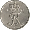 Дания 25 эре 1964 год