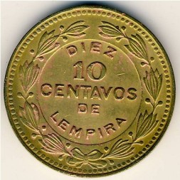 Монета Гондурас 10 сентаво 1989 год