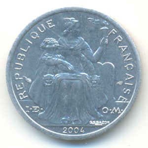 Французская Полинезия 1 франк 2004 год