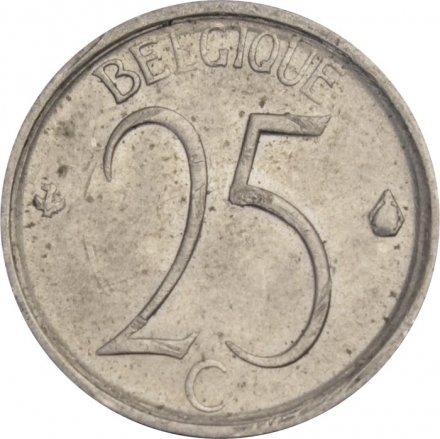 Бельгия 25 сантимов 1969 год BELGIQUE