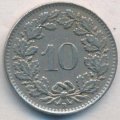 Швейцария 10 раппенов 1948 год