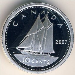 Канада 10 центов 2007 год