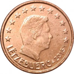 Люксембург 1 евроцент 2015 год - Великий герцог Люксембурга Анри