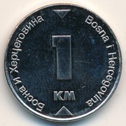 Монета Босния и Герцеговина 1 конвертируемая марка 2009 год