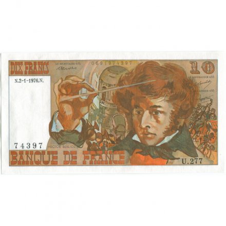 Франция 10 франков 1976 год - Гектор Берлиоз - UNC
