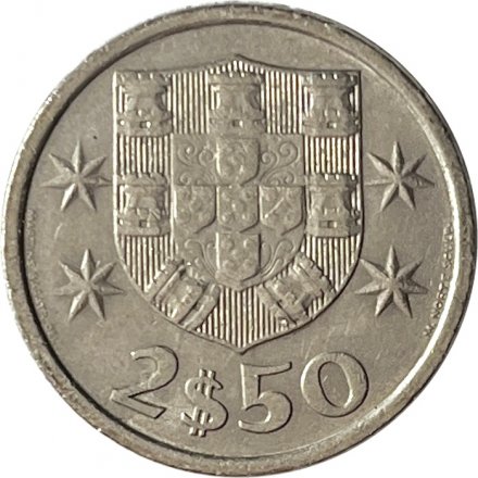 Португалия 2,5 эскудо 1985 год - Парусник