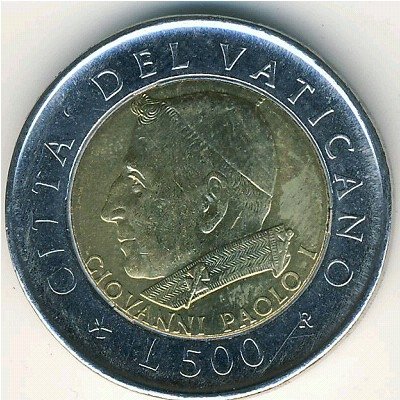 Ватикан 500 лир 2001 год