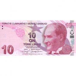 Турция 10 лир 2009 (2022) год - UNC