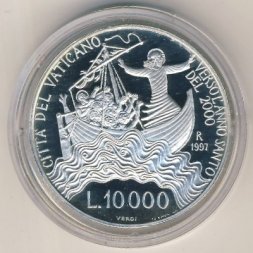 Ватикан 10000 лир 1997 год
