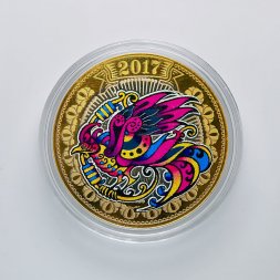 Гравированная монета 10 рублей 2016 год - Огненный петух (6)