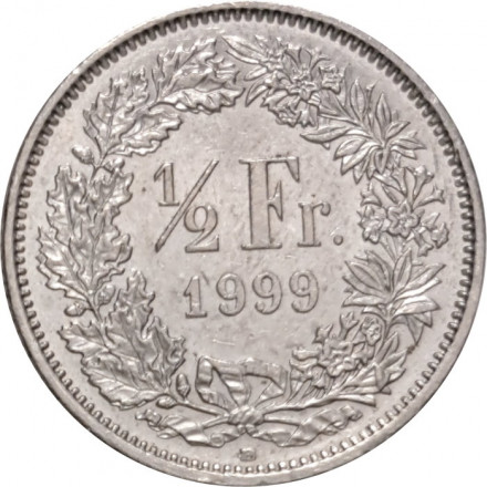 Швейцария 1/2 франка 1999 год