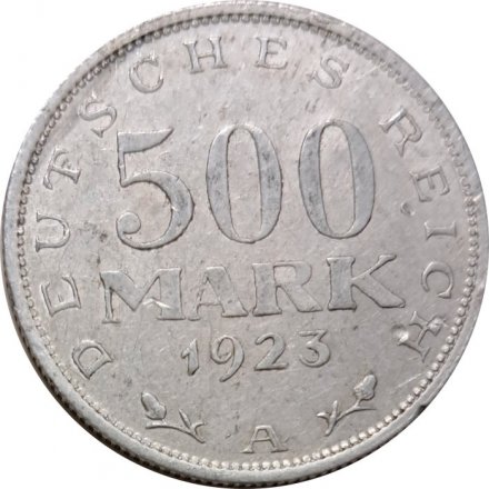 Веймарская республика 500 марок 1923 год (A)