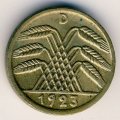 Веймарская республика 5 рентенпфеннигов 1923 год (D)