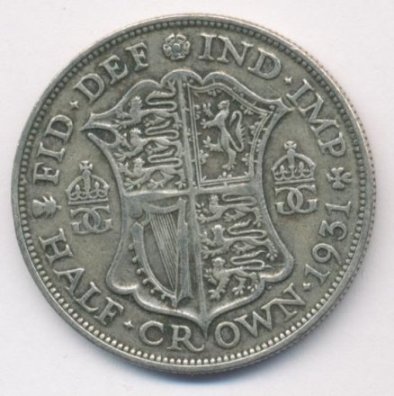 Великобритания 1/2 кроны 1931 год