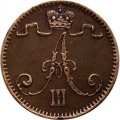 Финляндия 1 пенни 1891 год - Александр III (1881 - 1894) - UNC