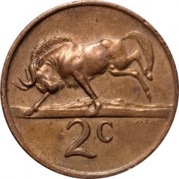 ЮАР 2 цента 1970 год